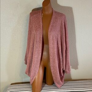 ANDREE BY UNIT Dusty Rose Open-Front Cardigan